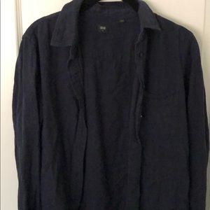 Uniqlo Navy Blue Button-Down